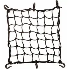 Rede 45x45 Preto Elástico Moto Carro Bike Bagageiro Aranha Capacete Baú