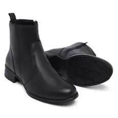 Bota Feminina Botinha Cano Curto Promoção Salto de Borracha Tendencia Conforto Versatil Coturno Botina