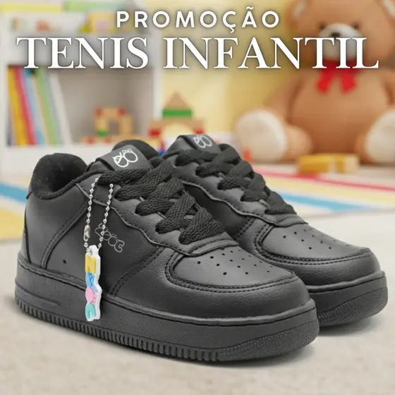 Tênis Infantil Cano Baixo Escolar Unissex Resistente Conforto