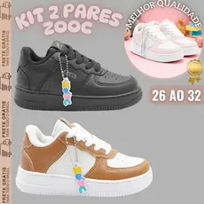Tênis Infantil Botinha Kit 2 Pares Para Meninos e Meninas Conforto Garantido