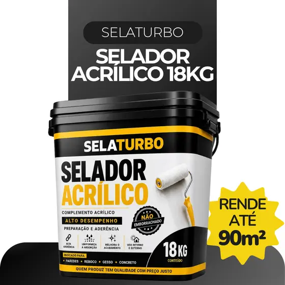 FUNDO SELADOR ACRÍLICO 18KG -  FUNDO PARA PINTURA -  REBOCO CONCRETO DRYWALL TIJOLO