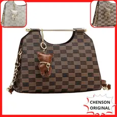 Bolsa Média Espaçosa Festa Trabalhar Estampa Monograma Tradicional Chenson Original Loris 3485514