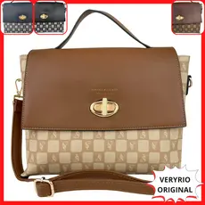 Bolsa Veryrio Original Média Monograma Festa Dia a Dia Casual Ombro Transversal Mão Tiracolo VR3653