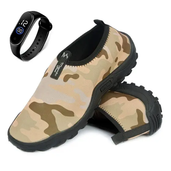 Sapatilha  Neoprene  Aquatica + Relogio digital Coleção Nova Militar 2024 Moscardini Shoes