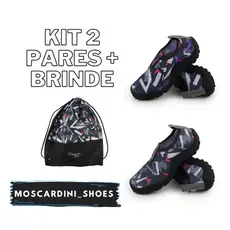 KIT 2 sapatilhas aquatica + Mochila para acampamento praia rio cachoeira tenis meia hibrido