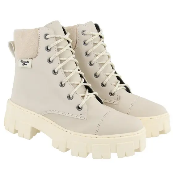 Bota Feminina Cano Medio Sola Tratorada Blogueira Confortavel Estilo Fino Para Todas Ocasião