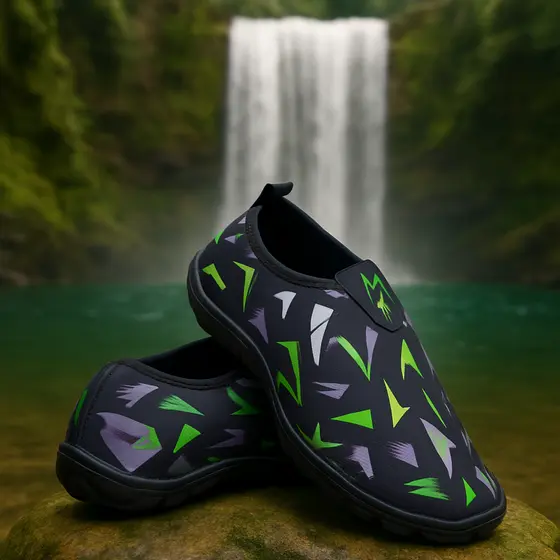 Sapatilha Aquática Hibrida Verde Secagem Rápida Unissex Lançamento Pesca Praia Viagem Neoprene