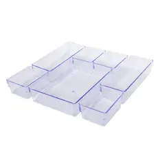 Kit Organizador de Maquiagem Gavetas Geladeiras em Acrilico Kit 7 Pecas