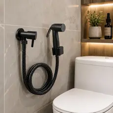 Ducha higiênica preto fosco chuveirinho bidê para banheiro