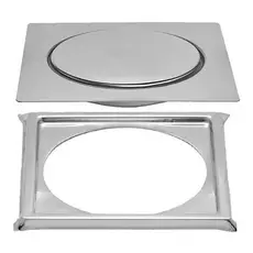 Ralo Click Banheiro 10x10 Cromado Inox Inteligente C/ Grelha