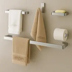 Kit Banheiro Acessórios Banheiro Suporte Toalhas Quadrado Luxo