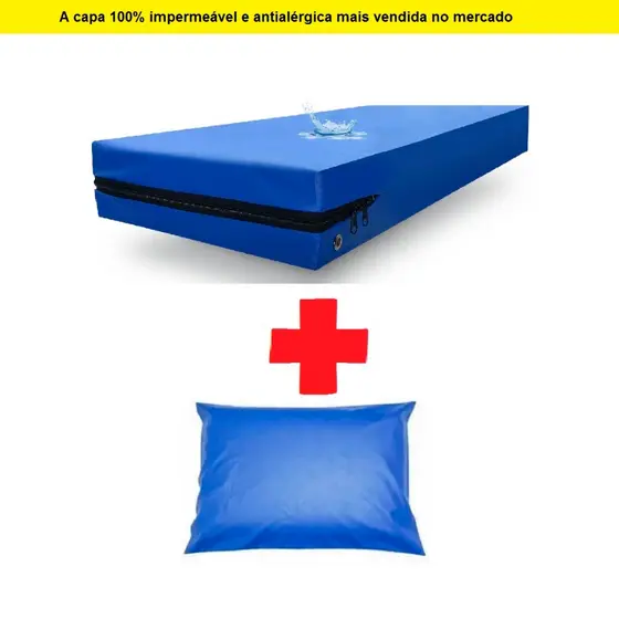 Kit Capa de Colchão + Fronha Impermeáveis Várias Medidas Promoção de Fábrica