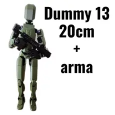 Boneco Dummy 13 GRANDE 20cm+ARMA Boneco Articulado ação Educativo Várias Posições Impressão 3D