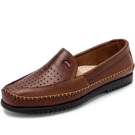 Sapatilha Mocassim Masculino em Couro Legitimo Confortável