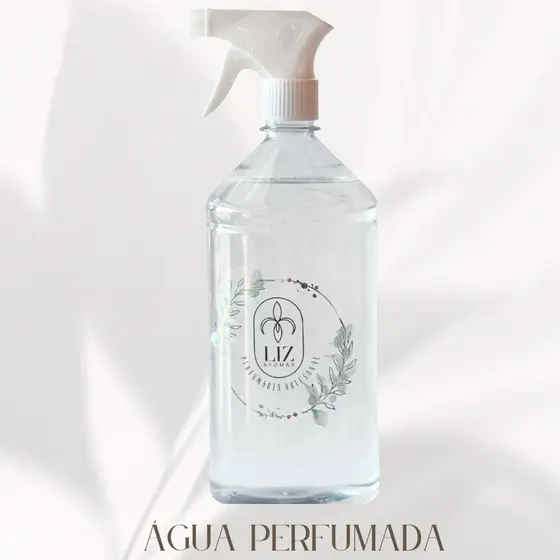 Água lençois Perfumada 1 litro com borrifador lençóis Ambiente Liz Aromas roupas