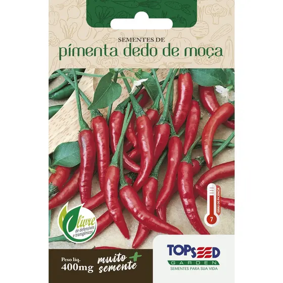Semente de Pimenta Dedo de Moça Topseed 400mg