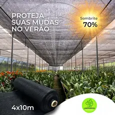 Tela Agrícola Sombrite 70% Raschel Estufa Mudas Sombreamento para Horta Cultivo Garagem Pergolado