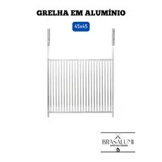 grelha 45x45 em alumínio p churrasqueira