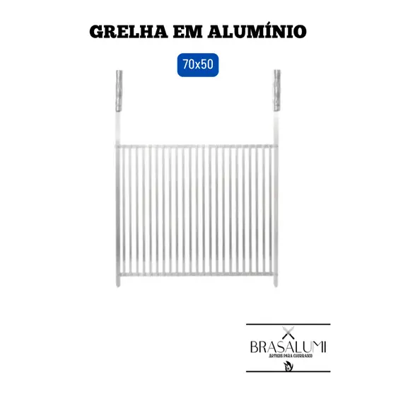 Grelha de Alumínio 70x50 com reforço
