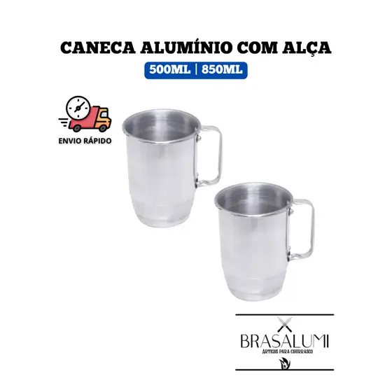 COPO ALUMÍNIO 500ML E 850ML COM ALÇA