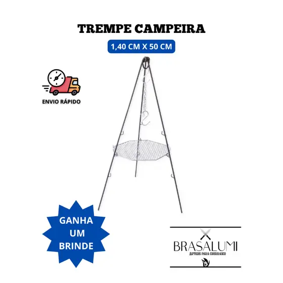 TREMPE CAMPEIRA 1,40 ALTURA CHURRASCO