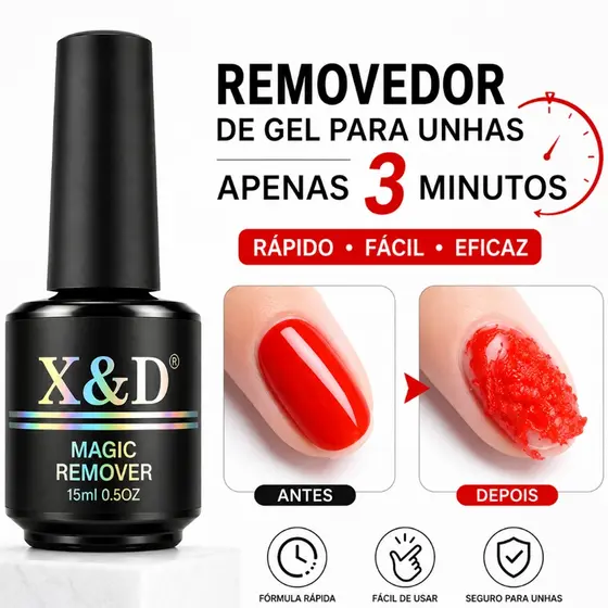 Magic X&D Remover Removedor de Esmaltes Unhas de Gel