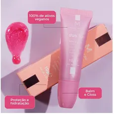 Duo Lip Balm e Gloss Labial Make More Brilho Hidratante 10g