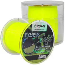 Linha Monofilamento Fiber Soft 0,40mm Crown - 500m - 32 Lbs