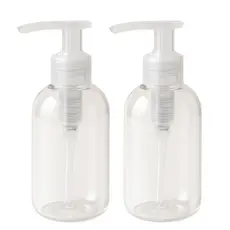 Frascos Pet 100ml Com Válvula Pump Sabonete Transparente , Creme , Álcool em Gel - Kit 30 Unidades