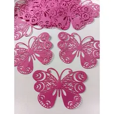 Borboletas Decorativas-Aplique-16 unidades |Cor Rosa |Artesanato, Papelaria, Scrapbook