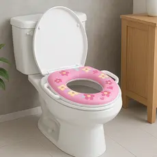 ASSENTO REDUTOR SANITÁRIO INFANTIL COM ALÇAS ACOLCHOADO ADAPTADOR PARA DESFRALDE MENINAS