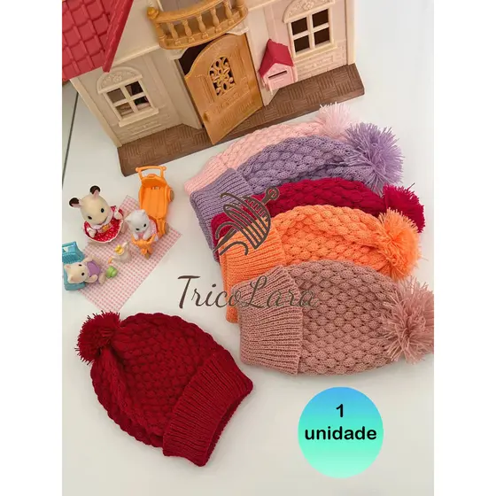 Gorro / Chapéu / Touca De Tricô para bebê / Infantil casual Quente Em Cor Lisa