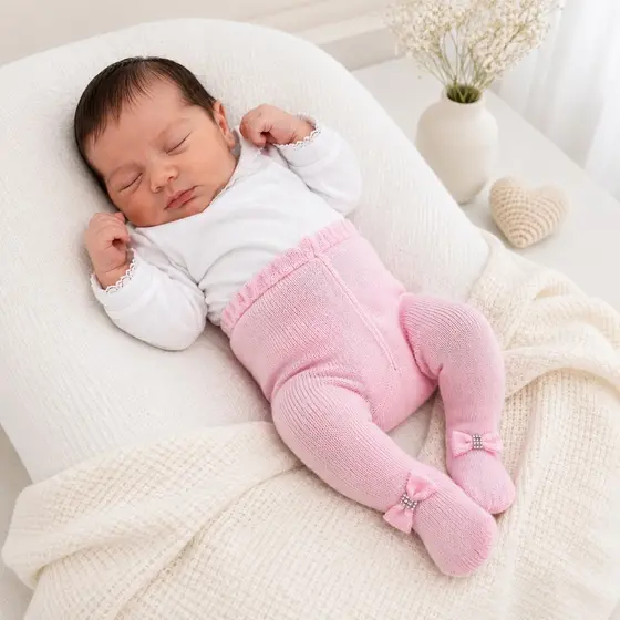 Meia Calça com pezinho para Bebê RN a 3 meses (maternidade)