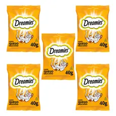 Petisco Dreamies Queijo 40g 5 Unid Gatos Adultos Nuggets