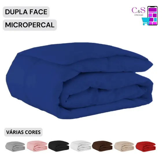 Edredom Avulso Cama Solteiro Micropercal 400 Fios Dupla Face Toque Macio