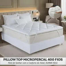 Pillow Top Protetor Colchão Queen 1,58m x 1,98m Micropercal Toque De Pluma Hotel Macio Premium