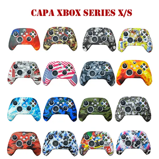 Capa de Silicone Especial para Controle XBOX Series S e Series X Case Proteção Estampada