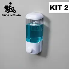 Dispenser Automático Sabão 500ml Parede Dispenser Detergente Mãos Reservatório Plástico Durável