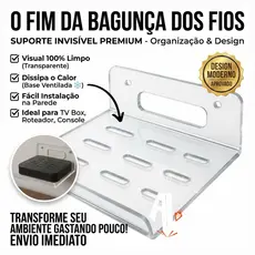 Suporte Prateleira Roteador Modem Parede Acrílico