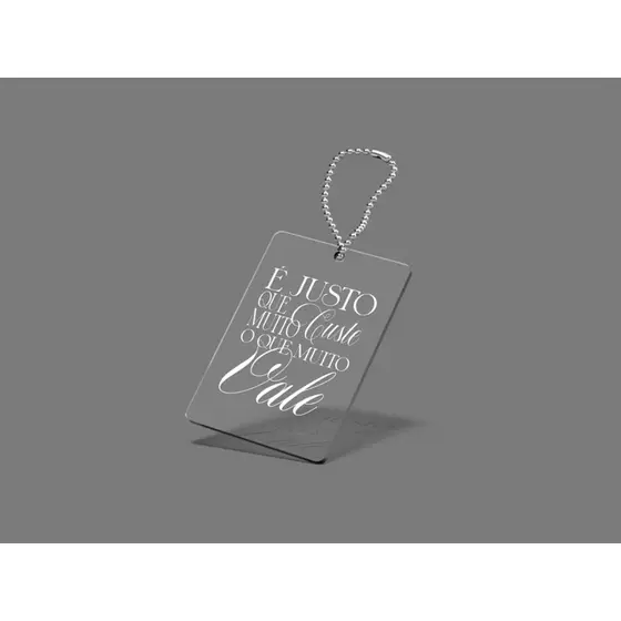 kit com 100 chaveiros personalizados - Acrílico