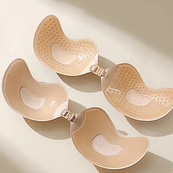 Sutiã Adesivo Sem Alças Push Up Silicone Invisivel Levanta Seio Alto Colante Reutilizável para Mulheres