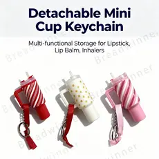 Mini Copo Destacável Chaveiro Armazenamento Multifuncional Para Batom Bálsamo Labial E Inaladores Presente De Natal Aces