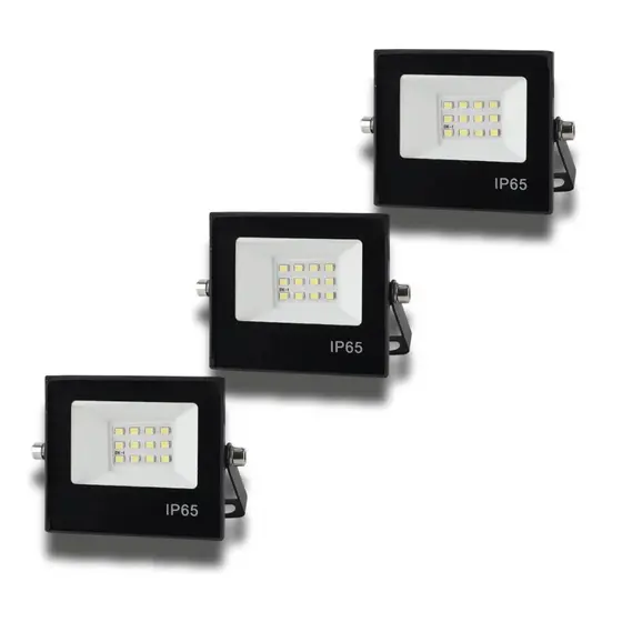 Kit 3 Refletores LED 30W Branco Frio 6500K Bivolt IP65 Ultraluz