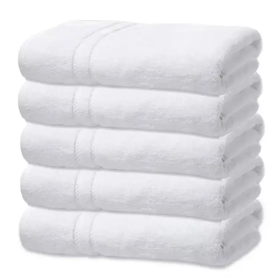 Kit 4 Toalhas de Rosto Branca Hotel Macia Felpuda Prata - Costura Dupla Reforçada