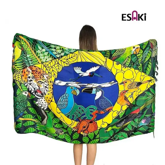 Canga De Praia Personalizada Bandeira Do Brasil