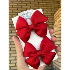 Par de Laços Infantil 9 cm Presilha Bico de Pato Laço para Meninas Presilha de cabelo