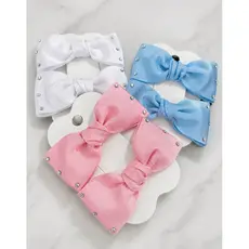 Par de laço para meninas com strass 8 cm laço infantil