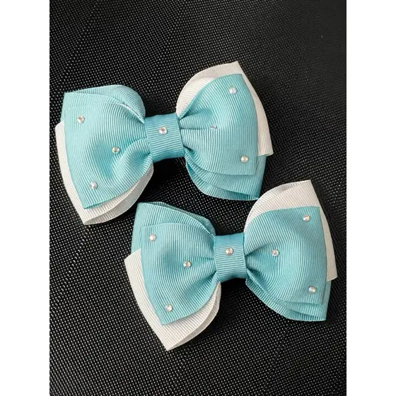 Par de Laço Infantil com strass/ Laço de cabelo/ Presilha/ Acessório infantil