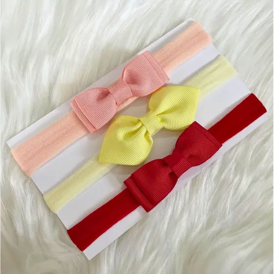 Kit faixa de Cabelo para bebe - Acessórios para bebê - Laço de cabelo