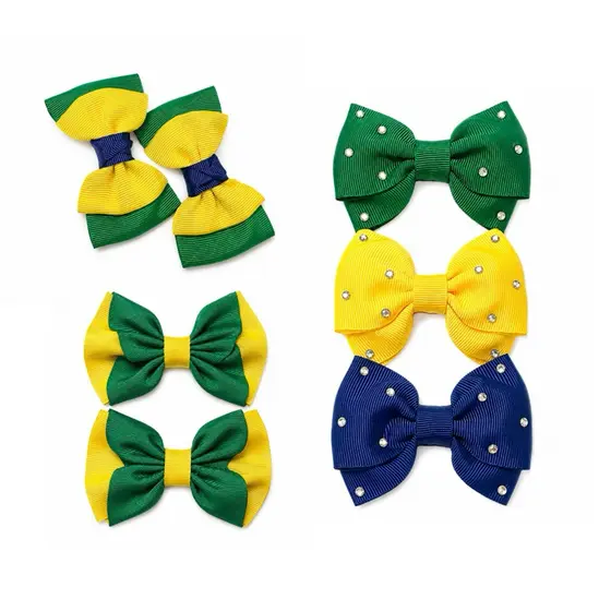 Laço copa, laço brasil infantil, laço copa do mundo, laço verde amarelo, laço torcida brasil, laço temático copa.